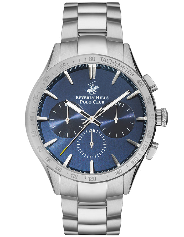 BEVERLY HILLS POLO CLUB Men's Multi Function Dark Blue 289C V.Brush Dial - Premium from shopiqat - Just $45.500! Shop now at shopiqat